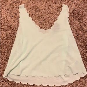 Topshop Scalloped Tank